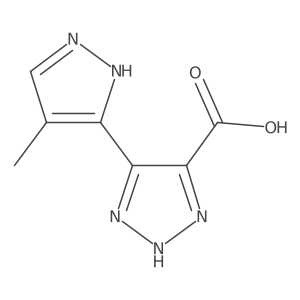 5-(4-methyl-1H-pyrazol-3-yl)-1H-1,2,3-triazole-4-carboxylic acid结构式