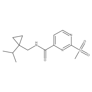 2-methanesulfonyl-N-{[1-(propan-2-yl)cyclopropyl]methyl}pyrimidine-4-carboxamide Structure