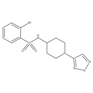 2-bromo-N-[1-(1,2,5-thiadiazol-3-yl)piperidin-4-yl]benzene-1-sulfonamide Structure