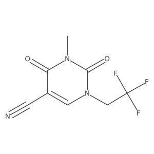 3-Methyl-2,4-dioxo-1-(2,2,2-trifluoroethyl)-1,2,3,4-tetrahydropyrimidine-5-carbonitrile Structure
