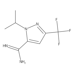 1-isopropyl-3-(trifluoromethyl)-1H-pyrazole-5-carboximidamide Structure