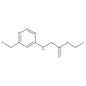 Ethyl 2-{[6-(fluoromethyl)pyrimidin-4-yl]amino}acetate Structure