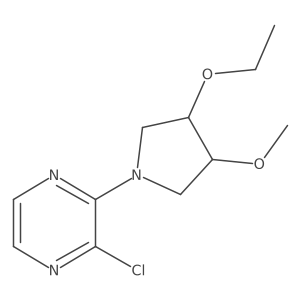 2-Chloro-3-(3-ethoxy-4-methoxypyrrolidin-1-yl)pyrazine结构式