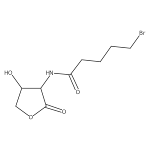 5-bromo-N-[(3S,4R)-4-hydroxy-2-oxooxolan-3-yl]pentanamide Structure