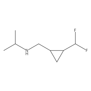 {[2-(Difluoromethyl)cyclopropyl]methyl}(propan-2-yl)amine结构式