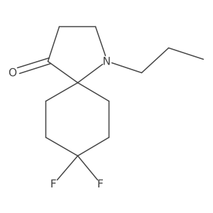 8,8-Difluoro-1-propyl-1-azaspiro[4.5]decan-4-one结构式