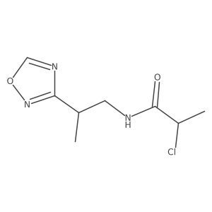 2-Chloro-N-[2-(1,2,4-oxadiazol-3-yl)propyl]propanamide Structure
