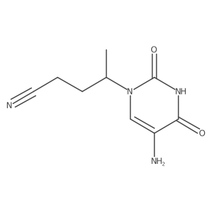 4-(5-Amino-2,4-dioxo-1,2,3,4-tetrahydropyrimidin-1-yl)pentanenitrile Structure
