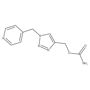 {1-[(pyridin-4-yl)methyl]-1H-1,2,3-triazol-4-yl}methyl carbamate结构式