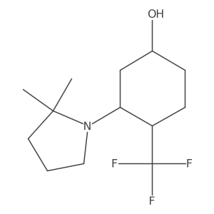 3-(2,2-Dimethylpyrrolidin-1-yl)-4-(trifluoromethyl)cyclohexan-1-ol Structure