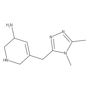5-[(dimethyl-4H-1,2,4-triazol-3-yl)methyl]-1,2,3,6-tetrahydropyridin-3-amine结构式