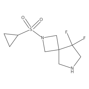 2-(Cyclopropanesulfonyl)-8,8-difluoro-2,6-diazaspiro[3.4]octane Structure