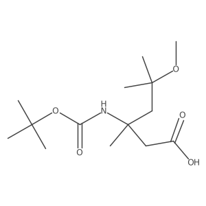 3-{[(Tert-butoxy)carbonyl]amino}-5-methoxy-3,5-dimethylhexanoic acid结构式