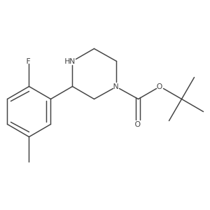 Tert-butyl 3-(2-fluoro-5-methylphenyl)piperazine-1-carboxylate Structure