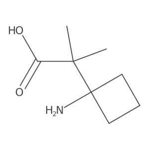 2-(1-Aminocyclobutyl)-2-methylpropanoic acid结构式