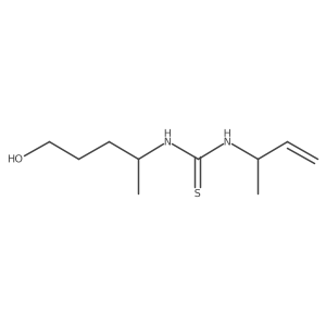 3-(But-3-en-2-yl)-1-(5-hydroxypentan-2-yl)thiourea结构式
