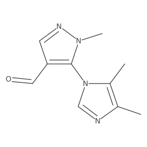 5-(4,5-dimethyl-1H-imidazol-1-yl)-1-methyl-1H-pyrazole-4-carbaldehyde Structure