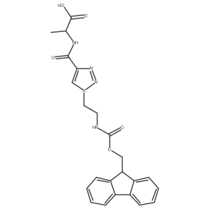 (2S)-2-({1-[2-({[(9H-fluoren-9-yl)methoxy]carbonyl}amino)ethyl]-1H-1,2,3-triazol-4-yl}formamido)propanoic acid结构式