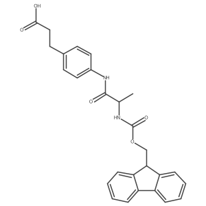 3-{4-[2-({[(9H-fluoren-9-yl)methoxy]carbonyl}amino)propanamido]phenyl}propanoic acid结构式
