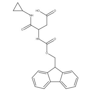 3-(cyclopropylcarbamoyl)-3-({[(9H-fluoren-9-yl)methoxy]carbonyl}amino)propanoic acid结构式