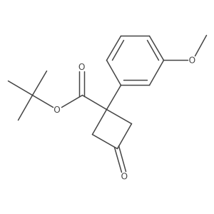 Tert-butyl 1-(3-methoxyphenyl)-3-oxocyclobutane-1-carboxylate结构式