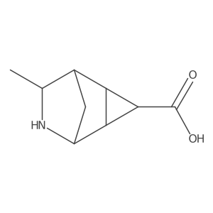 7-Methyl-6-azatricyclo[3.2.1.0,2,4]octane-3-carboxylic acid结构式