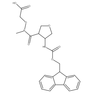 2-({1-[4-({[(9H-fluoren-9-yl)methoxy]carbonyl}amino)oxolan-3-yl]-N-methylformamido}oxy)acetic acid Structure