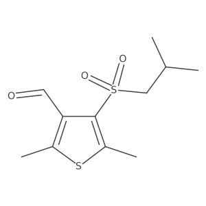2,5-Dimethyl-4-(2-methylpropanesulfonyl)thiophene-3-carbaldehyde结构式