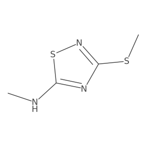 N-methyl-3-methylsulfanyl-1,2,4-thiadiazol-5-amine Structure
