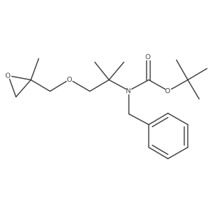 tert-butyl N-benzyl-N-{2-methyl-1-[(2-methyloxiran-2-yl)methoxy]propan-2-yl}carbamate结构式