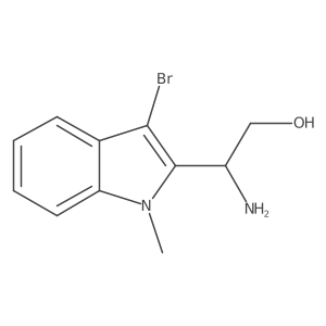 (2S)-2-amino-2-(3-bromo-1-methyl-1H-indol-2-yl)ethan-1-ol结构式