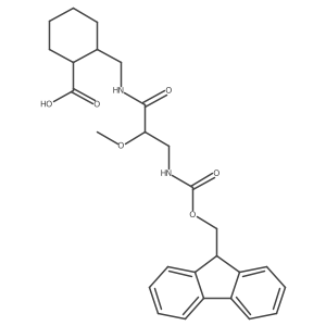 rac-(1R,2S)-2-{[3-({[(9H-fluoren-9-yl)methoxy]carbonyl}amino)-2-methoxypropanamido]methyl}cyclohexane-1-carboxylic acid结构式