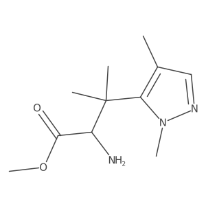 methyl 2-amino-3-(1,4-dimethyl-1H-pyrazol-5-yl)-3-methylbutanoate Structure