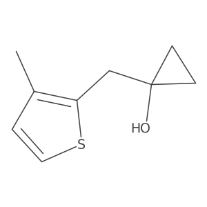 1-[(3-Methylthiophen-2-yl)methyl]cyclopropan-1-ol结构式