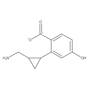 3-[2-(Aminomethyl)cyclopropyl]-4-nitrophenol结构式