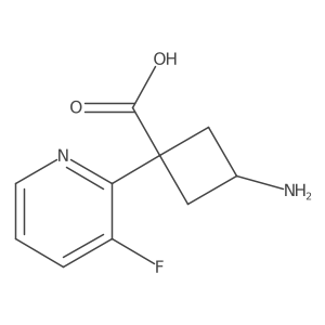 3-Amino-1-(3-fluoropyridin-2-yl)cyclobutane-1-carboxylic acid结构式