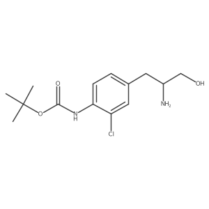 tert-butyl N-[4-(2-amino-3-hydroxypropyl)-2-chlorophenyl]carbamate结构式