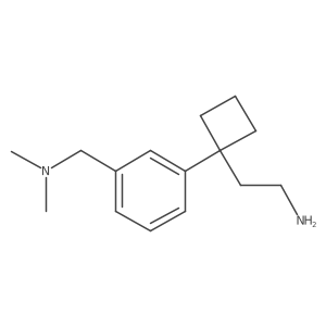 2-(1-{3-[(Dimethylamino)methyl]phenyl}cyclobutyl)ethan-1-amine结构式