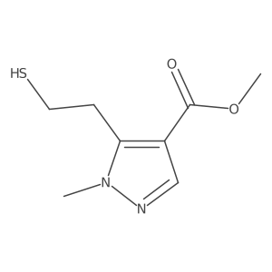 methyl 1-methyl-5-(2-sulfanylethyl)-1H-pyrazole-4-carboxylate Structure