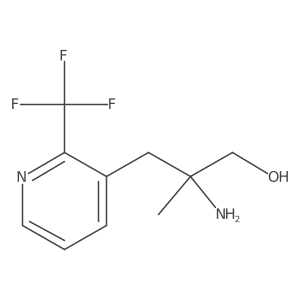 2-Amino-2-methyl-3-[2-(trifluoromethyl)pyridin-3-yl]propan-1-ol结构式