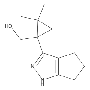 (1-{1H,4H,5H,6H-cyclopenta[c]pyrazol-3-yl}-2,2-dimethylcyclopropyl)methanol Structure