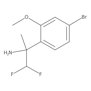 2-(4-Bromo-2-methoxyphenyl)-1,1-difluoropropan-2-amine Structure