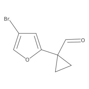 1-(4-Bromofuran-2-yl)cyclopropane-1-carbaldehyde Structure