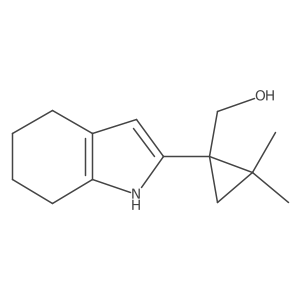 [2,2-dimethyl-1-(4,5,6,7-tetrahydro-1H-indol-2-yl)cyclopropyl]methanol结构式