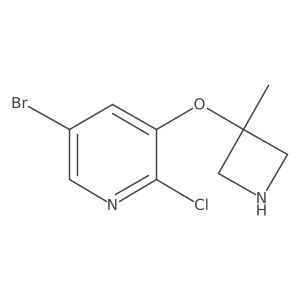 5-Bromo-2-chloro-3-[(3-methylazetidin-3-yl)oxy]pyridine结构式