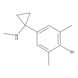 1-(4-bromo-3,5-dimethylphenyl)-N-methylcyclopropan-1-amine结构式