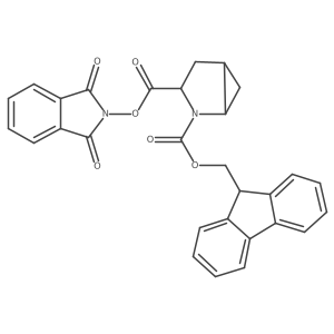 3-(1,3-dioxo-2,3-dihydro-1H-isoindol-2-yl) 2-(9H-fluoren-9-yl)methyl (1R,3S,5R)-2-azabicyclo[3.1.0]hexane-2,3-dicarboxylate Structure