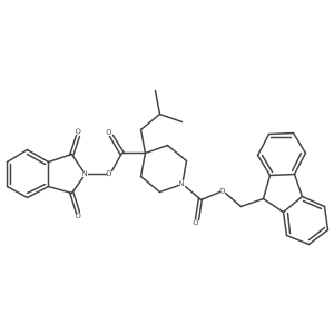 4-(1,3-dioxo-2,3-dihydro-1H-isoindol-2-yl) 1-(9H-fluoren-9-yl)methyl 4-(2-methylpropyl)piperidine-1,4-dicarboxylate结构式