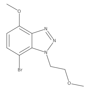 7-bromo-4-methoxy-1-(2-methoxyethyl)-1H-1,2,3-benzotriazole结构式