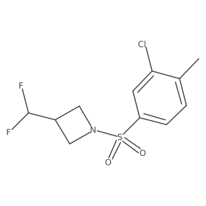 1-((3-Chloro-4-methylphenyl)sulfonyl)-3-(difluoromethyl)azetidine Structure